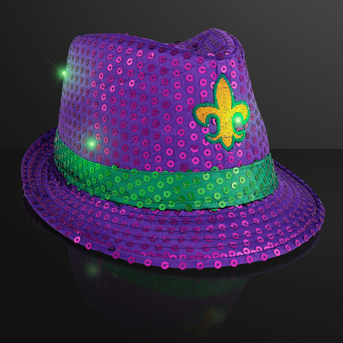 coloré paillettes led lumière jazz chapeau hip hop nuit scène performance  led light up sequin fedora chapeau pour la fête