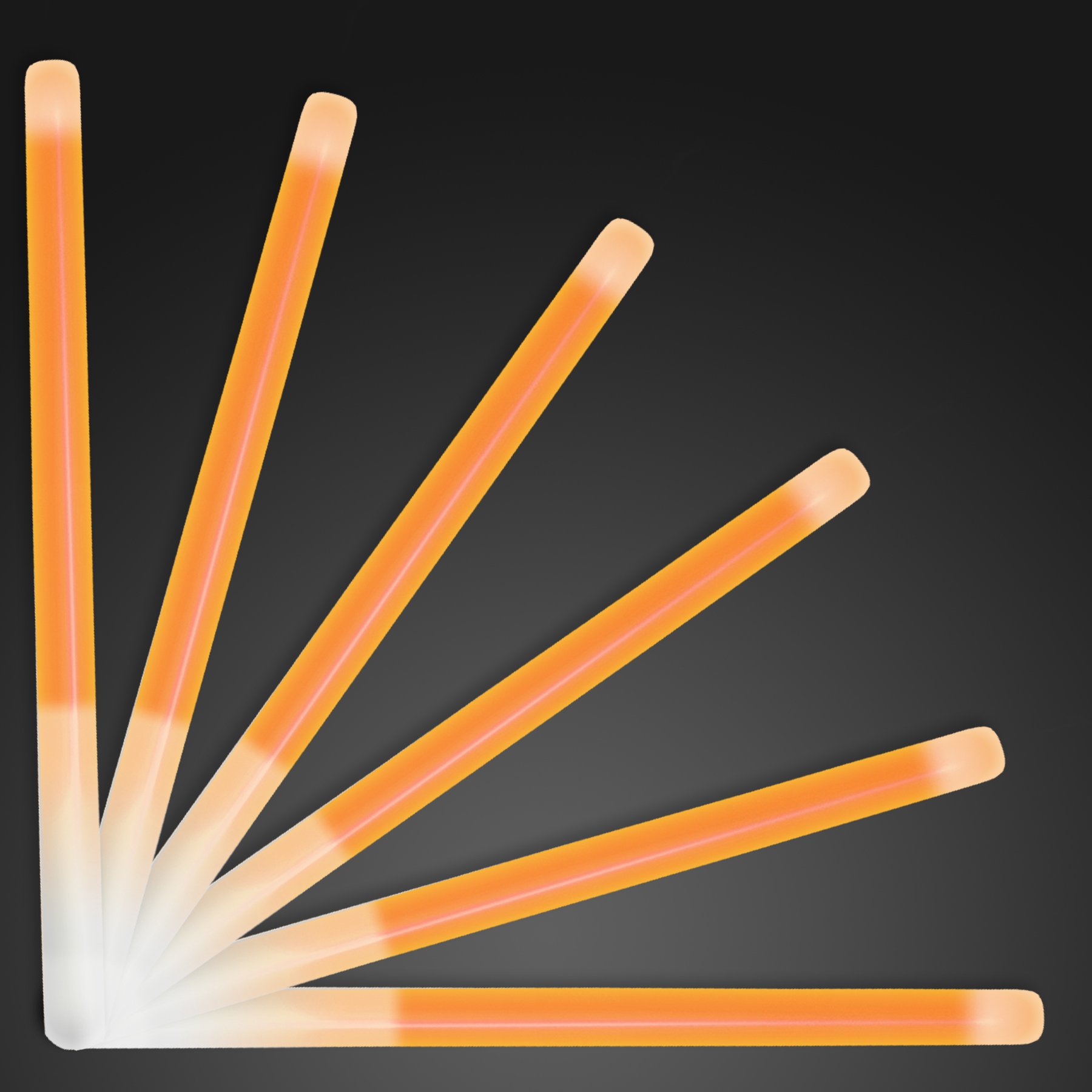 6 Orange Glow Stick  Fiesta Party Supplies