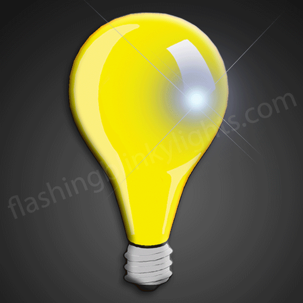 LED Light Up Bulb Blinky Pin