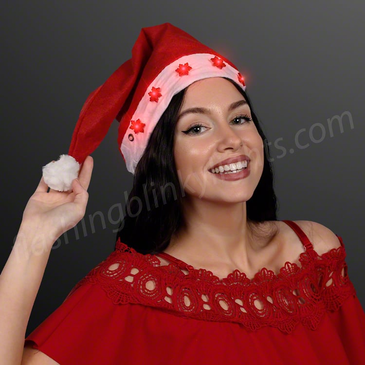 led light up santa hat