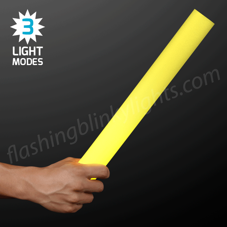 Yellow Foam Light Up Sticks