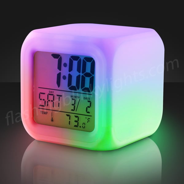 Color Changing Light Up Digital Alarm Clock | FlashingBlinkyLights