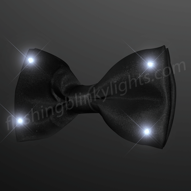Light Up Bow Tie White LED |
