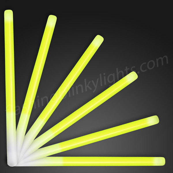 9.4 Inch Light Up Yellow Stick Wands | FlashingBlinkyLights