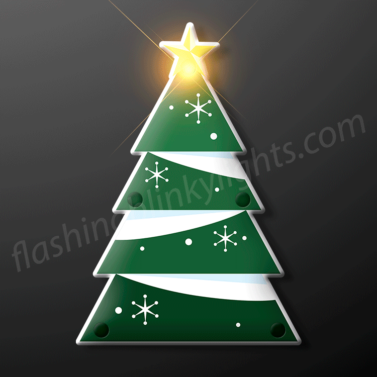 Light Up Led Blinky Christmas Tree Pin Flashingblinkylights