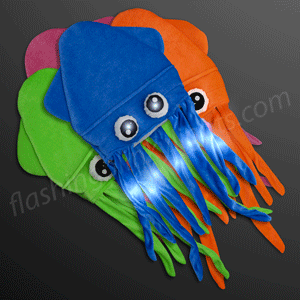 Light Up Silly Squid LED Hat 