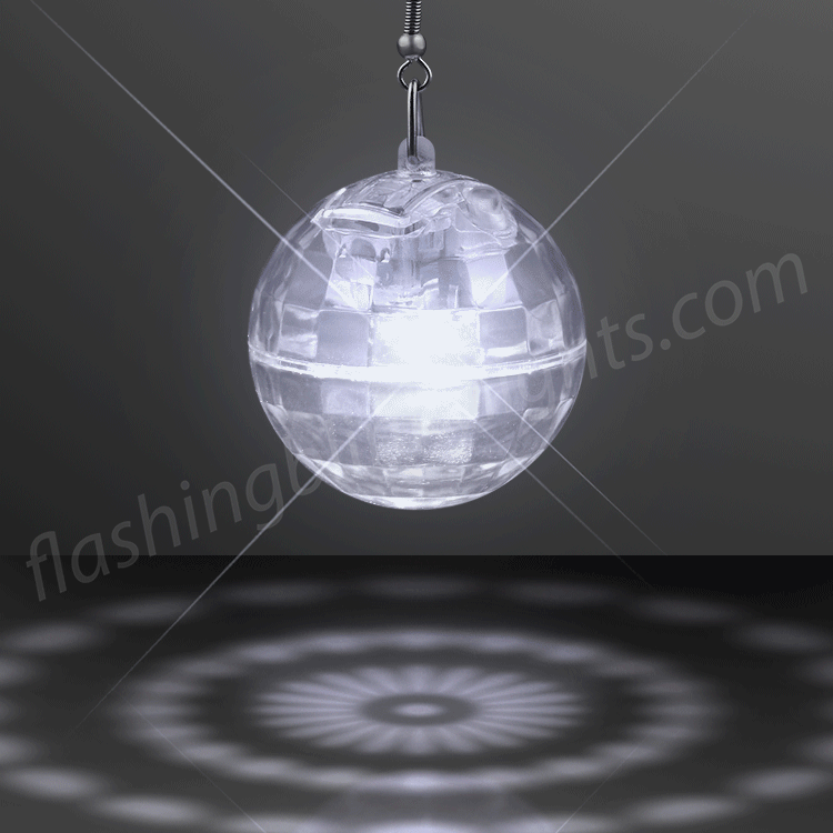 Light Projecting Disco Ball LED Earrings | FlashingBlinkyLights