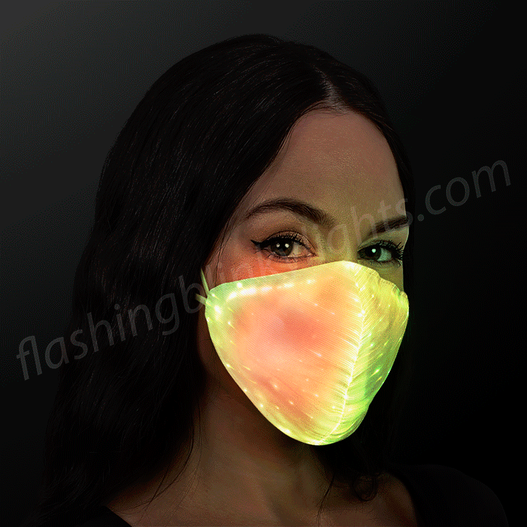 Light Up Rechargeable LED Face Mask | FlashingBlinkyLights